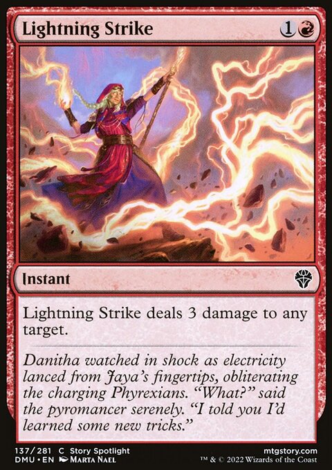 Lightning Strike, Dominaria United #137, Magic: The Gathering card