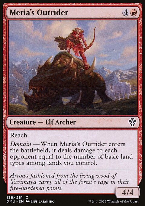 Meria's Outrider, Dominaria United #138, Magic: The Gathering card