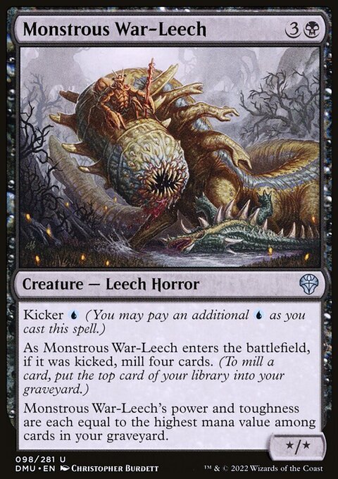 Monstrous War-Leech, Dominaria United #98, Magic: The Gathering card