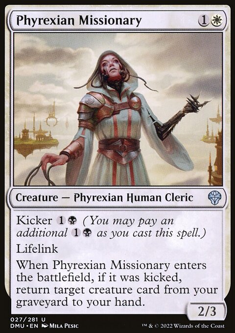 Phyrexian Missionary, Dominaria United #27, Magic: The Gathering card