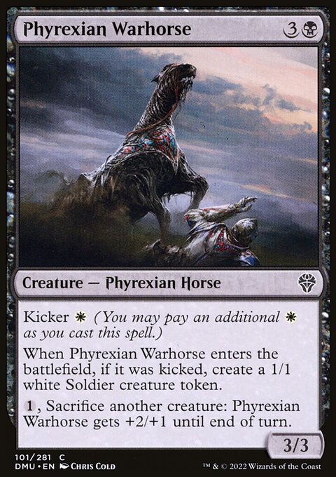 Phyrexian Warhorse, Dominaria United #101, Magic: The Gathering card
