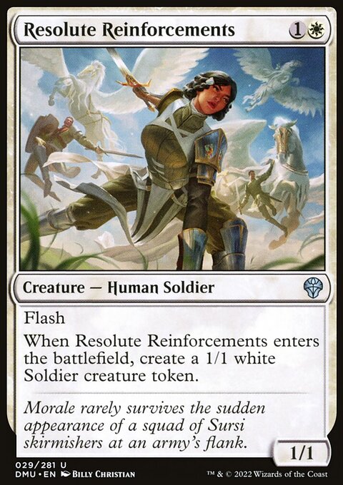 Resolute Reinforcements, Dominaria United #29, Magic: The Gathering card