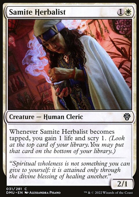 Samite Herbalist, Dominaria United #31, Magic: The Gathering card