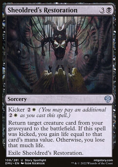 Sheoldred's Restoration, Dominaria United #108, Magic: The Gathering card
