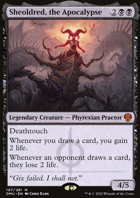 Sheoldred, the Apocalypse, Dominaria United #107, Magic: The Gathering card