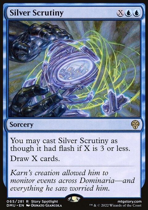 Silver Scrutiny, Dominaria United #65, Magic: The Gathering card