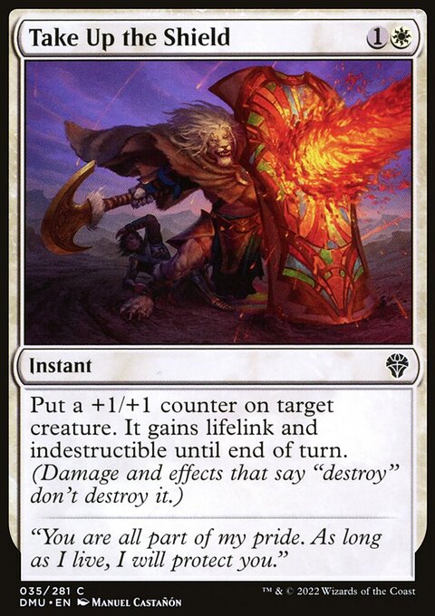 Take Up the Shield, Dominaria United #35, Magic: The Gathering card