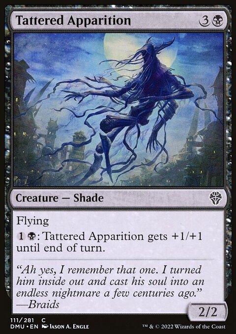 Tattered Apparition, Dominaria United #111, Magic: The Gathering card