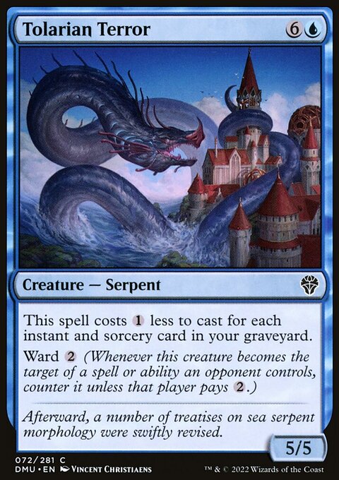Tolarian Terror, Dominaria United #72, Magic: The Gathering card