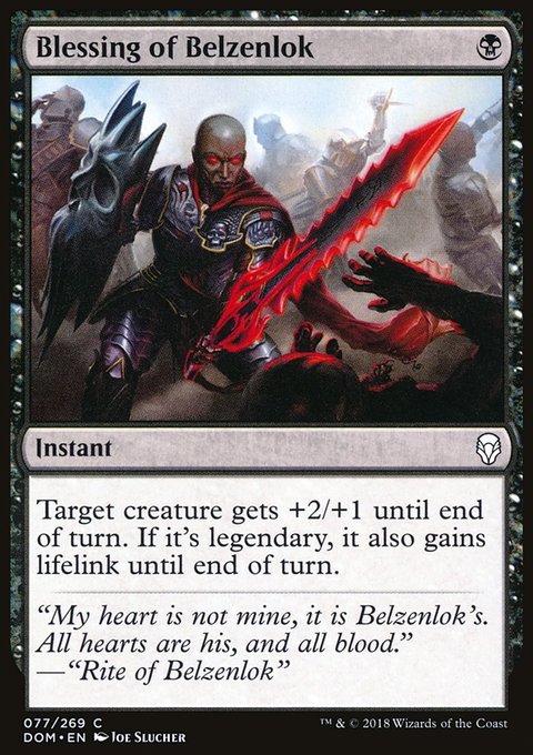 Blessing of Belzenlok, Dominaria #77, Magic: The Gathering card
