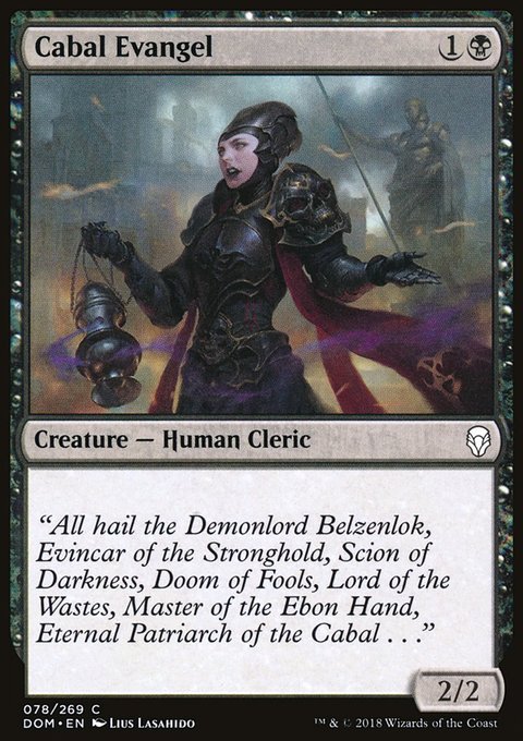 Cabal Evangel, Dominaria #78, Magic: The Gathering card
