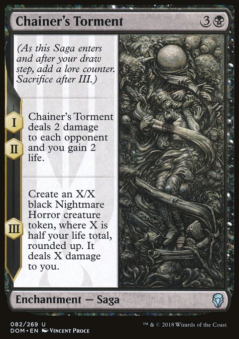 Chainer's Torment, Dominaria #82, Magic: The Gathering card