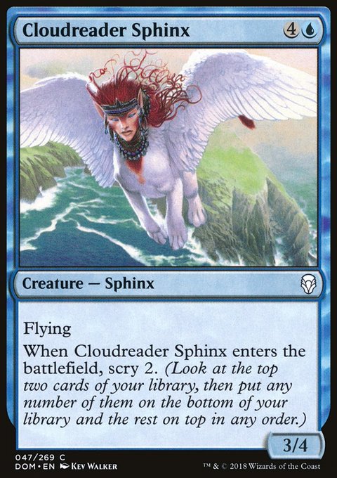 Cloudreader Sphinx, Dominaria #47, Magic: The Gathering card