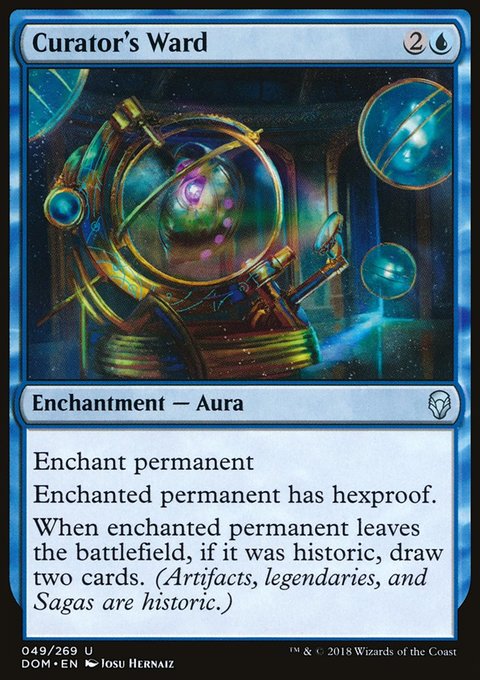 Curator's Ward, Dominaria #49, Magic: The Gathering card