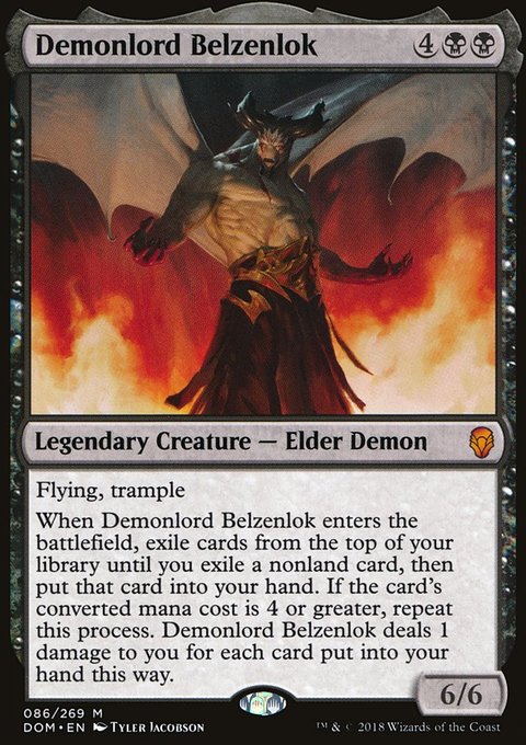 Demonlord Belzenlok, Dominaria #86, Magic: The Gathering card