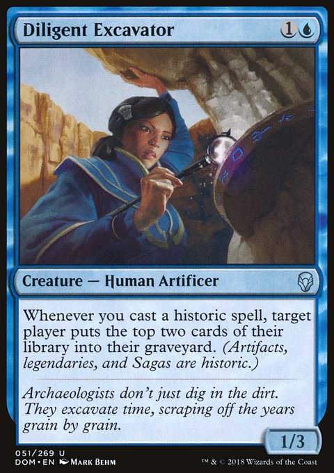 Diligent Excavator, Dominaria #51, Magic: The Gathering card