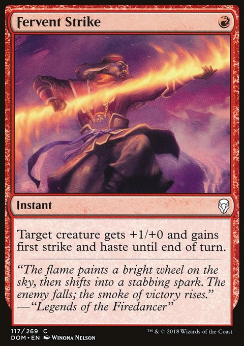 Fervent Strike, Dominaria #117, Magic: The Gathering card