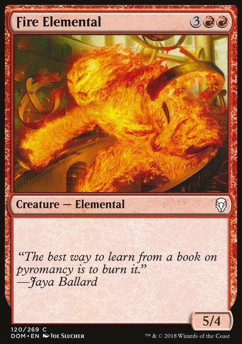 Fire Elemental, Dominaria #120, Magic: The Gathering card