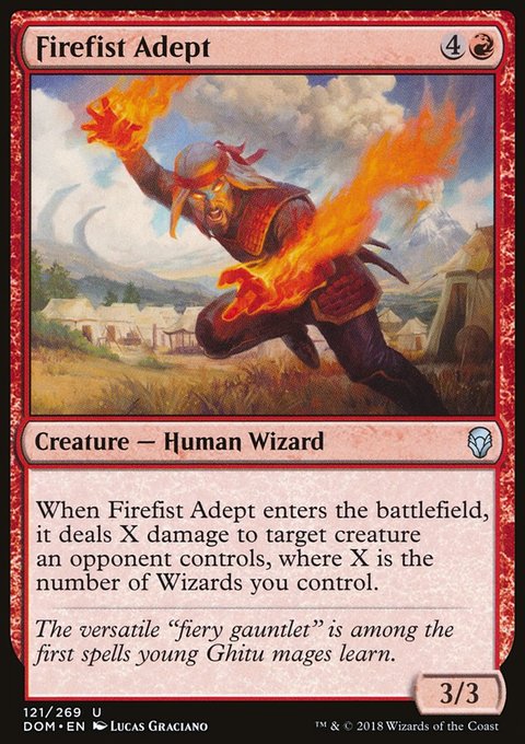 Firefist Adept, Dominaria #121, Magic: The Gathering card