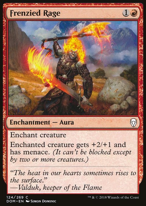 Frenzied Rage, Dominaria #124, Magic: The Gathering card
