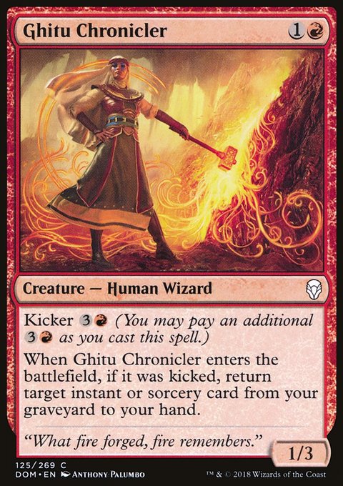 Ghitu Chronicler, Dominaria #125, Magic: The Gathering card
