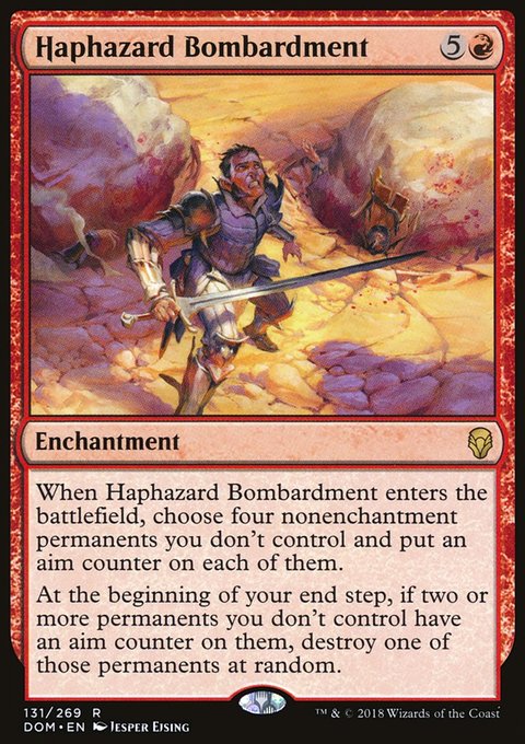 Haphazard Bombardment, Dominaria #131, Magic: The Gathering card