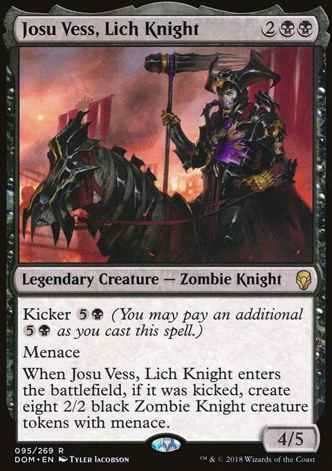 Josu Vess, Lich Knight, Dominaria #95, Magic: The Gathering card