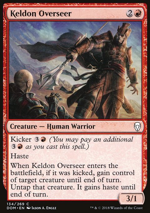 Keldon Overseer, Dominaria #134, Magic: The Gathering card