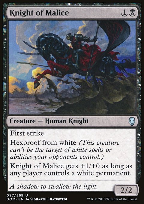 Knight of Malice, Dominaria #97, Magic: The Gathering card
