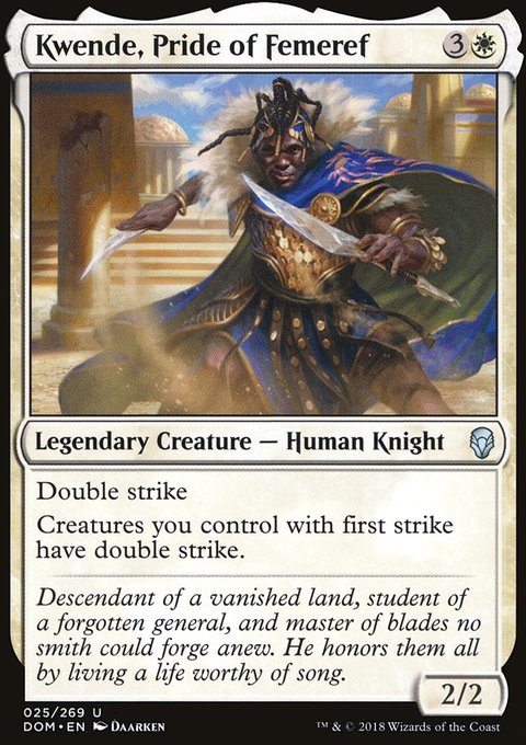 Kwende, Pride of Femeref, Dominaria #25, Magic: The Gathering card