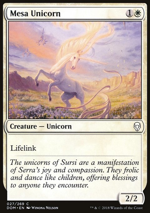 Mesa Unicorn, Dominaria #27, Magic: The Gathering card