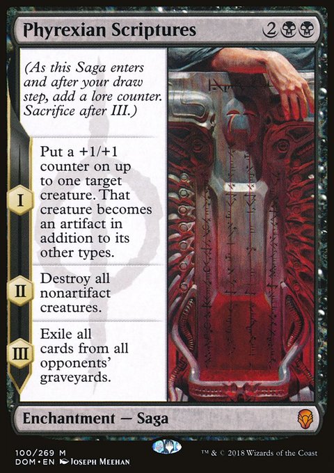 Phyrexian Scriptures, Dominaria #100, Magic: The Gathering card