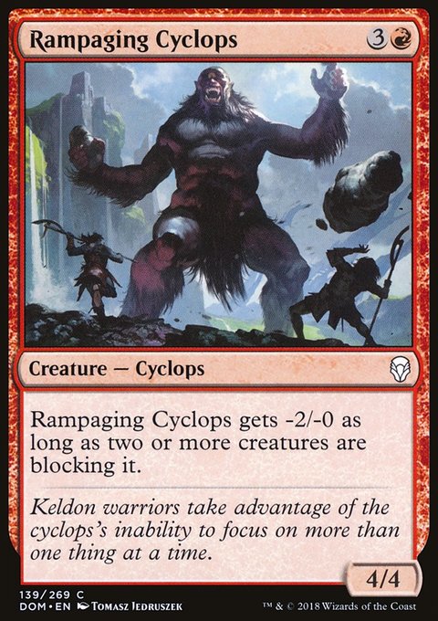 Rampaging Cyclops, Dominaria #139, Magic: The Gathering card