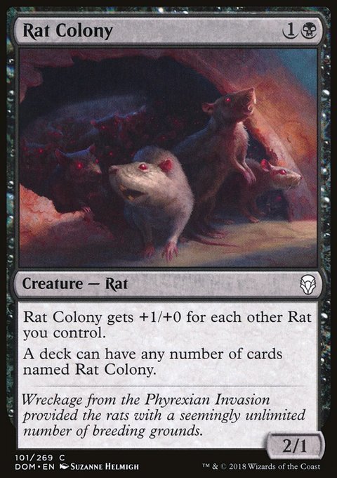Rat Colony, Dominaria #101, Magic: The Gathering card