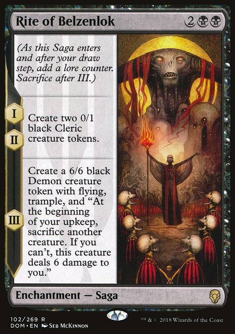 Rite of Belzenlok, Dominaria #102, Magic: The Gathering card