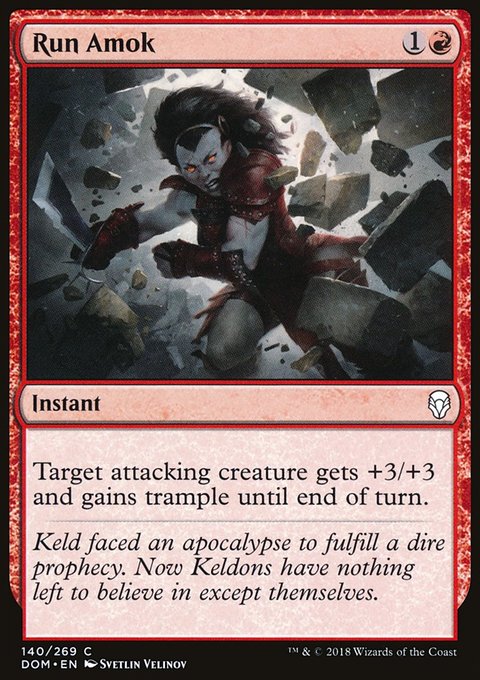Run Amok, Dominaria #140, Magic: The Gathering card