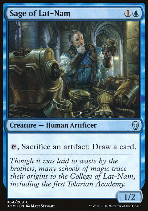 Sage of Lat-Nam, Dominaria #64, Magic: The Gathering card