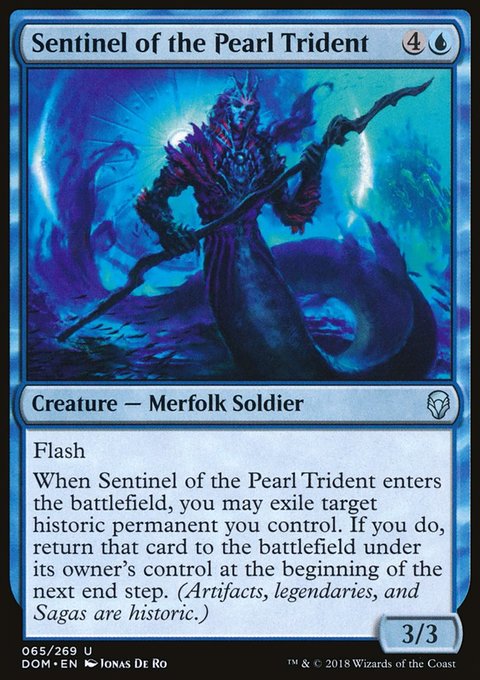 Sentinel of the Pearl Trident, Dominaria #65, Magic: The Gathering card