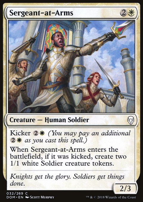 Sergeant-at-Arms, Dominaria #32, Magic: The Gathering card