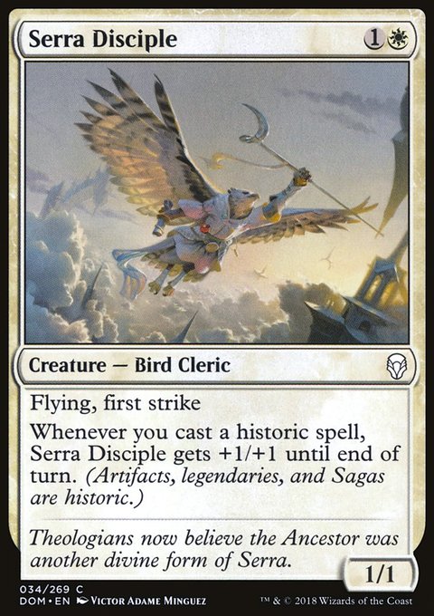 Serra Disciple, Dominaria #34, Magic: The Gathering card