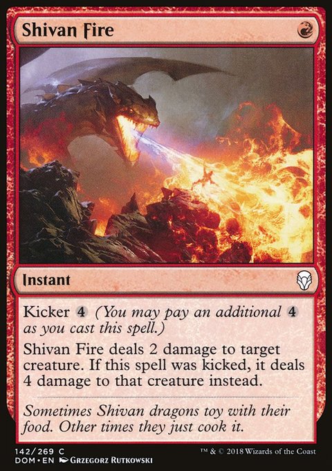 Shivan Fire, Dominaria #142, Magic: The Gathering card