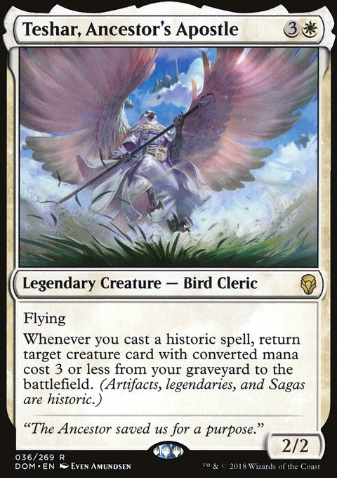 Teshar, Ancestor's Apostle, Dominaria #36, Magic: The Gathering card