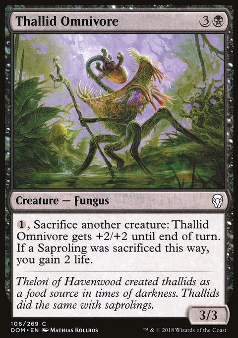 Thallid Omnivore, Dominaria #106, Magic: The Gathering card