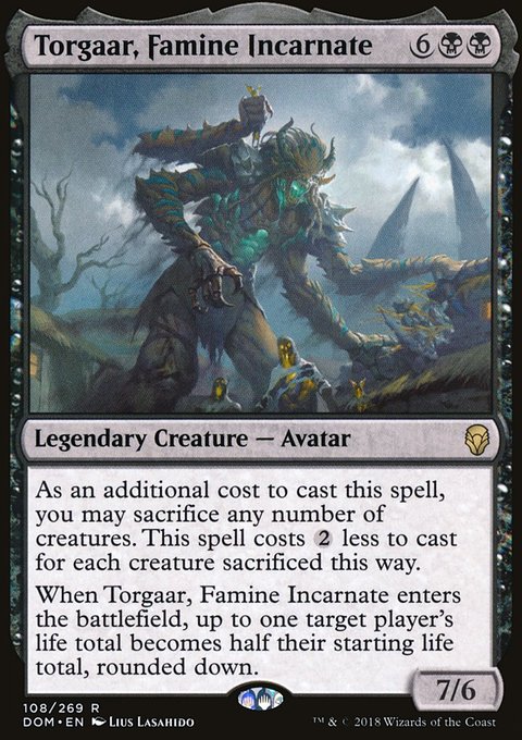 Torgaar, Famine Incarnate, Dominaria #108, Magic: The Gathering card