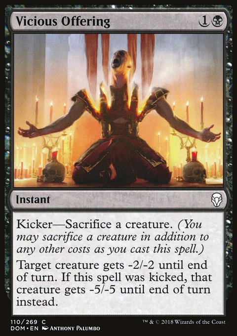 Vicious Offering, Dominaria #110, Magic: The Gathering card