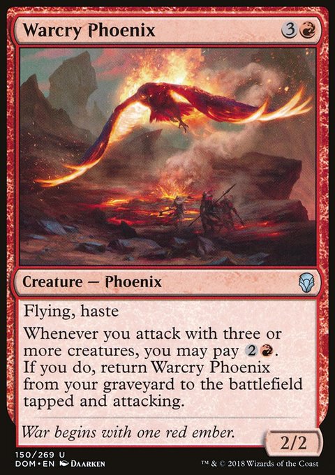 Warcry Phoenix, Dominaria #150, Magic: The Gathering card
