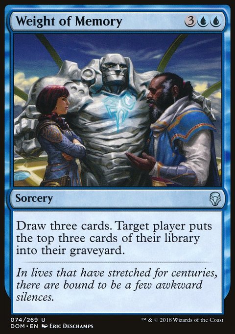 Weight of Memory, Dominaria #74, Magic: The Gathering card