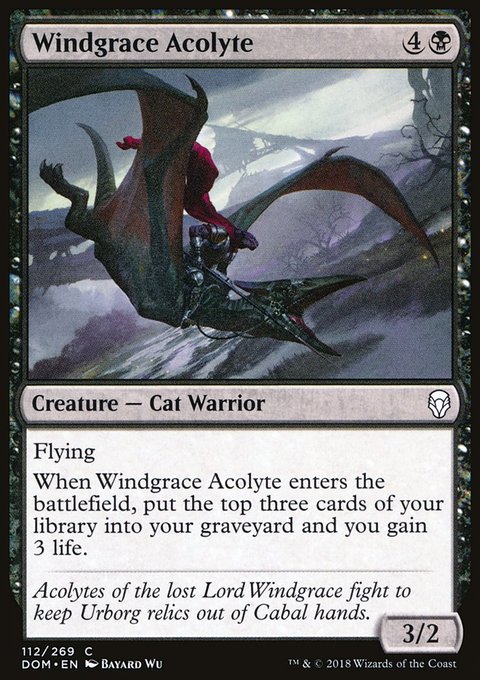 Windgrace Acolyte, Dominaria #112, Magic: The Gathering card
