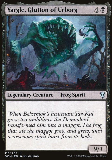 Yargle, Glutton of Urborg, Dominaria #113, Magic: The Gathering card
