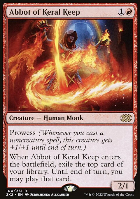 Abbot of Keral Keep, Double Masters 2022 #100, Magic: The Gathering card